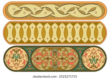 arábico islâmico geométrico padrão clássico largo padrão deco marroquino forma muçulmana ornamento arábio vetor abstrato elegante luxo textura curvas simetria religiosa cerâmicas persas floral