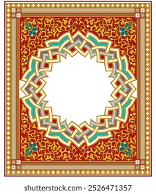 arábico islâmico geométrico padrão clássico largo padrão deco marroquino forma muçulmana ornamento arábio vetor abstrato elegante luxo textura curvas simetria religiosa cerâmicas persas floral