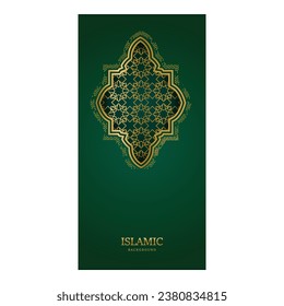Islamic arabic greeting card and social media stories template