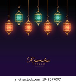 islamic arabic lantern decoration ramadan kareem background