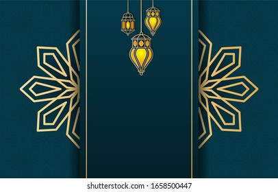 Islamic Arabic Lantern for Ramadan Kareem Eid Mubarak Background