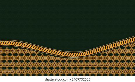Islamic Arabic Luxury green Background with Geometric pattern 
