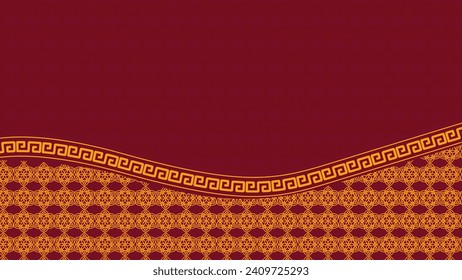 Islamisch-arabischer Luxus-Maroon-Hintergrund mit geometrischem Muster 