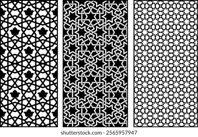 Islamic, arabic moroccan geometric patterns, islamic designs and patterns collection, muslim arabesque geometric patterns, cnc laser cut plazma patterns