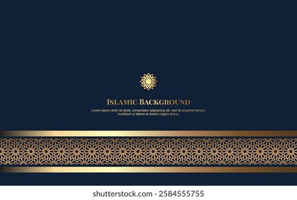 Islamic Arabic Ornament and Islamic Pattern. Abstract Background Luxury Border with Copy Space for Text
