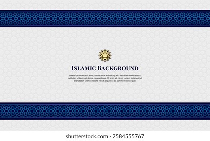 Islamic Arabic Ornament and Islamic Pattern. Abstract Background Luxury Border with Copy Space for Text