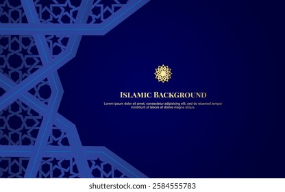 Islamic Arabic Ornament and Islamic Pattern. Abstract Background Luxury Border with Copy Space for Text