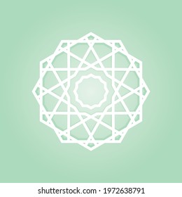 Islamic or arabic ornament vector. Geometric logo template set. Suitable for background or wallpaper pattern.