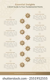 Estilo árabe islâmico 10 passos processo fluxo de trabalho Infográfico Modelo de design moderno