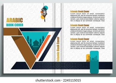 Diseño de portada de libros de estilo árabe islámico