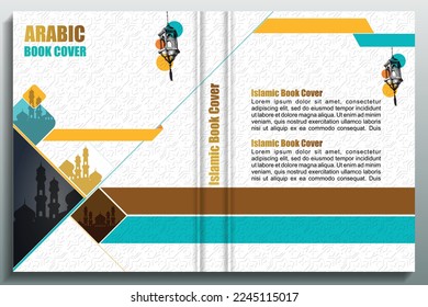 Diseño de portada de libros de estilo árabe islámico