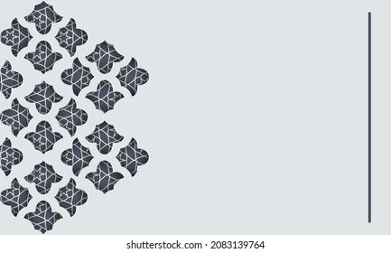 Islamic arabic white luxury arabesque pattern background with elegant golden border