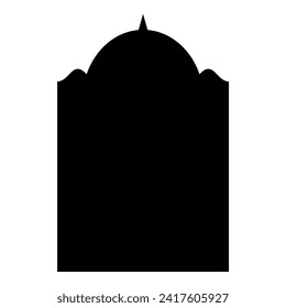 Islamic Arch Design Glyph Inverted Black Filled silhouettes Design pictogram symbol visual illustration