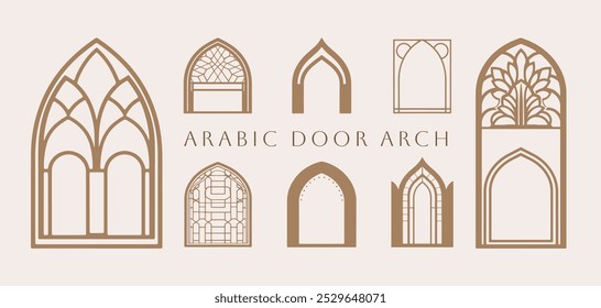 Arco islâmico com ornamento árabe