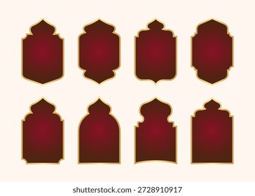 Colección de marco de arco islámico Diseño de estilo marroquí