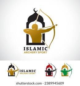 Islamic Archery Logo Design Template