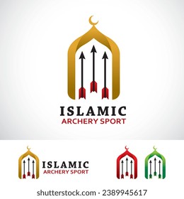 Islamic Archery Logo Design Template