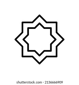 Islamic architectural frame line icon. Islamic symbol. Suitable for Islamic designs. part of the Muslim icon. suitable for designing posters, flyers, banners, etc.