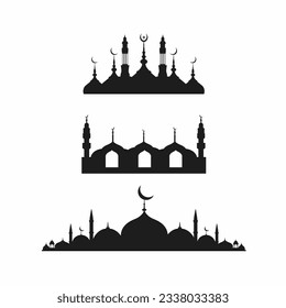 Islamic Architecture buildings Muslim Arab tadeonal masjid mosque silhouette 3 buildings