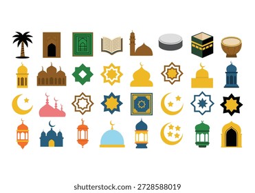 Islamic architecture and symbol icons