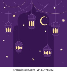 Islamic Art Elements for Muslim Celebrations and Events