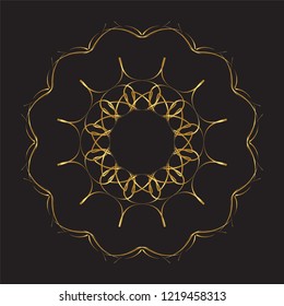 Islamic Art Gold Color for Flowers Rose