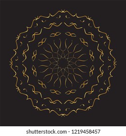 Islamic Art Gold Color for Intersecting