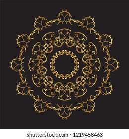 Islamic Art Gold Color for Intersecting Art
