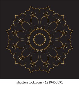 Islamic Art Gold Color for Pineapple Style