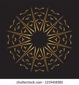 Islamic Art Gold Color for Stars Style