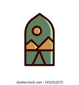 islamic art icon in vector illustration. islamic art vector icons designed in stroke style can be used for web, mobile, ui