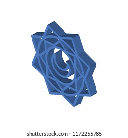 Islamic Art isometric left top view 3D icon