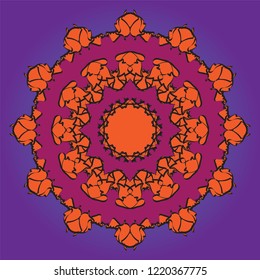Islamic Art for Mantle Patterns Purple Color