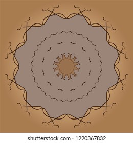 Islamic Art to Mosque Pattern Brown Color
