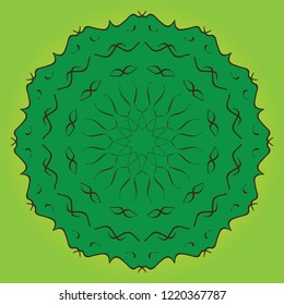 Islamic Art for Pine Tree Green Color