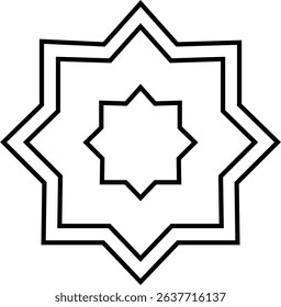 islamic art vector icon, islamic geometric art pattern with traditional mosaic tile and floral ornament decorative tiles Elegant element for design in Eastern style, for invitations greeting cards