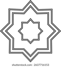 islamic art vector icon, islamic geometric art pattern with traditional mosaic tile and floral ornament decorative tiles Elegant element for design in Eastern style, for invitations greeting cards