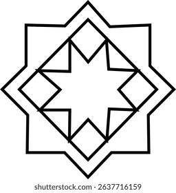 islamic art vector icon, islamic geometric art pattern with traditional mosaic tile and floral ornament decorative tiles Elegant element for design in Eastern style, for invitations greeting cards