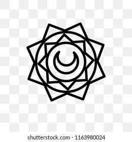 Islamic Art vector icon isolated on transparent background, Islamic Art logo concept
