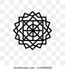 Islamic Art vector icon isolated on transparent background, Islamic Art logo concept