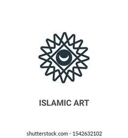 Islamic art vector icon on white background. Flat vector islamic art icon symbol sign from modern art collection for mobile concept and web apps design.