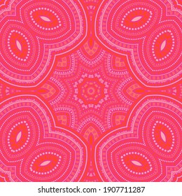 Islamic authentic floral vector seamless motif. Tile patchwork design. Vintage victorian pattern. Pottery print design. Geometric shapes composition.