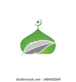 Islamic Author Logo. Islamic writer logo symbol or icon template. 