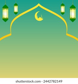 Islamic backgroun design for greeting card or islamic event