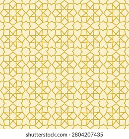 Islamic background with arabic geometric ornament seamless pattern texture for ramadan. Traditional Middle Eastern, Moroccan, and Turkish style for repeating fabric print, luxury wallpaper, digital paper, and elegant backdrops. vector