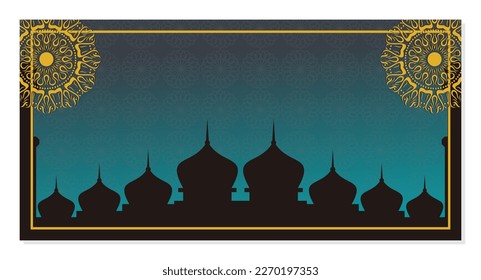 Islamic background, with beautiful mandala ornament. vector template for banners, greeting cards for Islamic holidays.