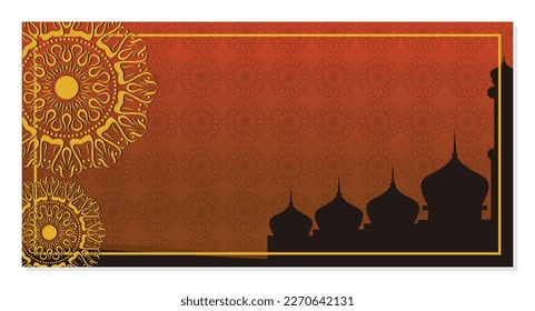 Islamic background, with beautiful mandala ornament. vector template for banners, greeting cards for Islamic holidays.