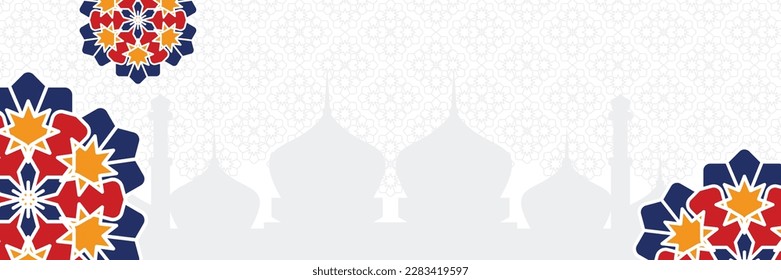 Islamic background, with beautiful mandala ornament. vector template for banners, greeting cards for Islamic holidays, eid al fitr, ramadhan, eid al adha - Shutterstock ID 2283419597
