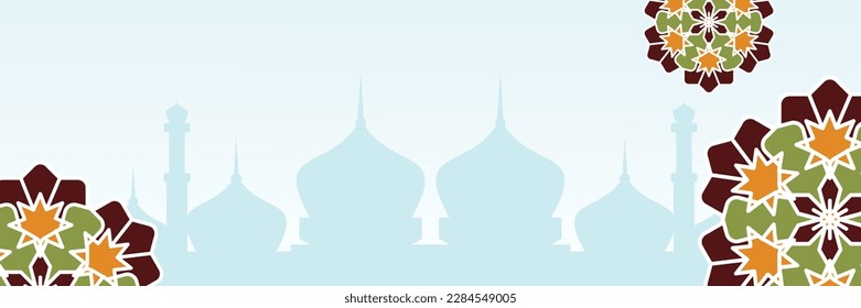 Islamic background, with beautiful mandala ornament. vector template for banners, greeting cards for Islamic holidays, eid al fitr, ramadhan, eid al adha