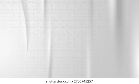 Islamischer Hintergrund mit gebogenem Papierstil in grauem Design. Luxuriöse islamische Hintergrundvorlage für ramadan kareem oder islamic Feiertagsfeier Design